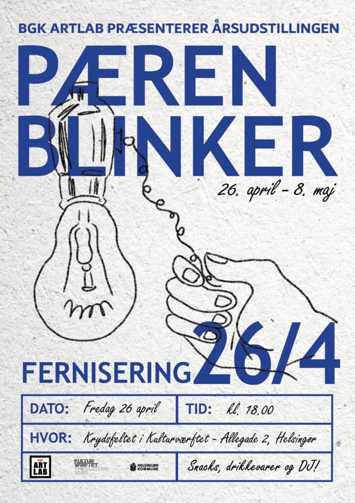 Pæren Blinker - BGK Artlab årsudstilling 1 Plakat web