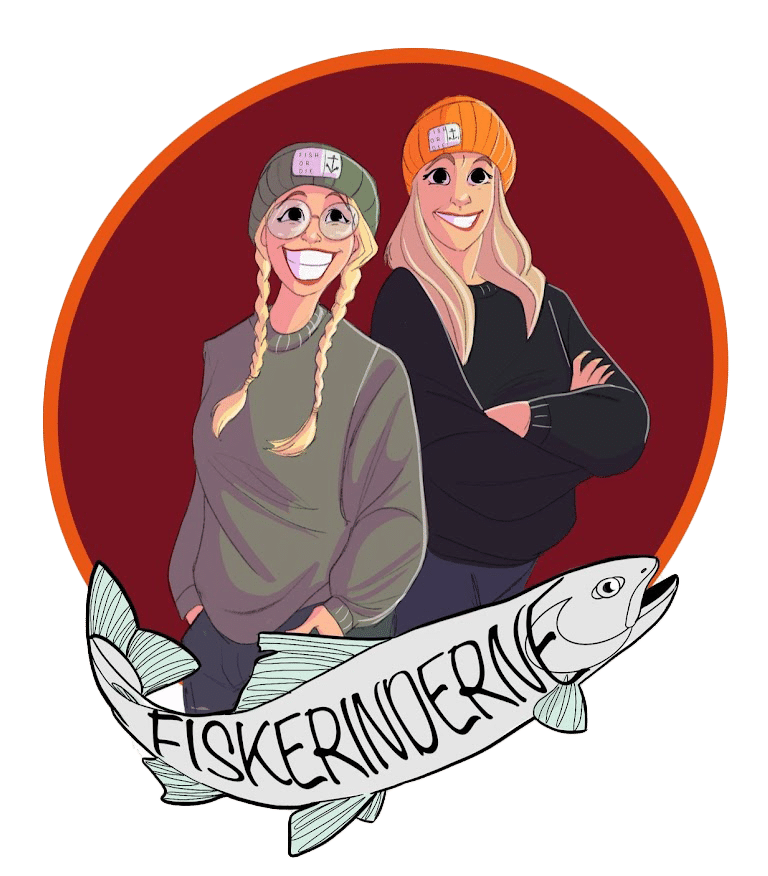 Fisk med FISKERINDERNE 7 fiskerinderne logo