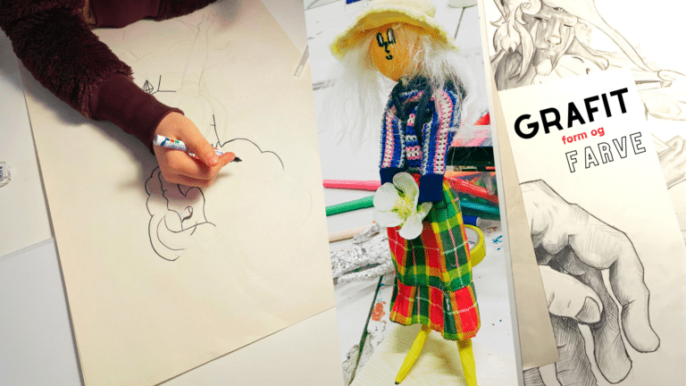 Grafit, form og farve – Billedskolen udstiller