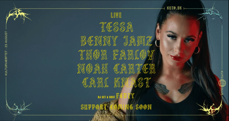 Få billetter: Tessa, Benny Jamz, Thor Farlov, Noah Carter og Carl Knast