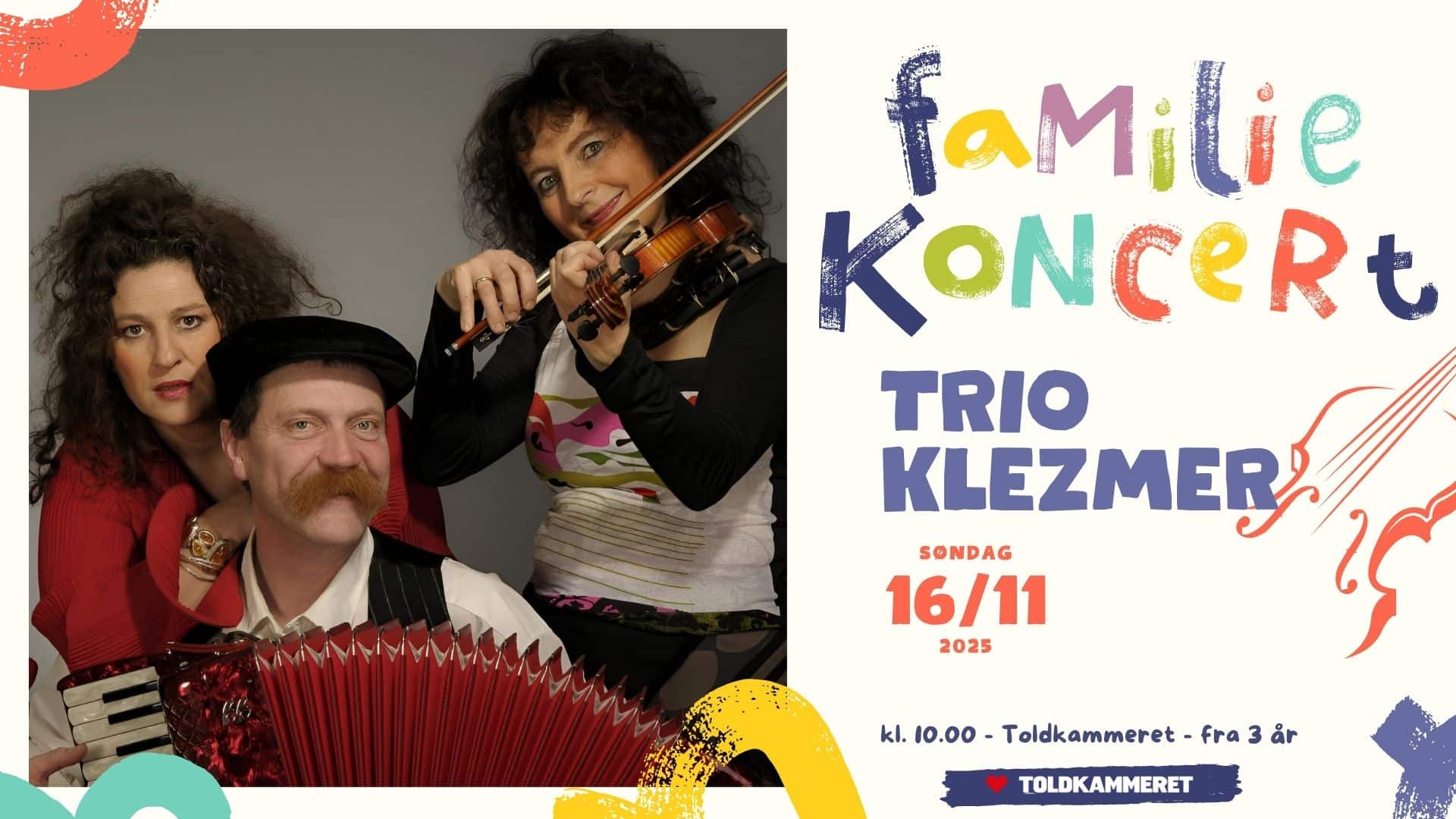 Familiekoncert: Trio Klezmer 2 Familiekoncert: Trio Klezmer