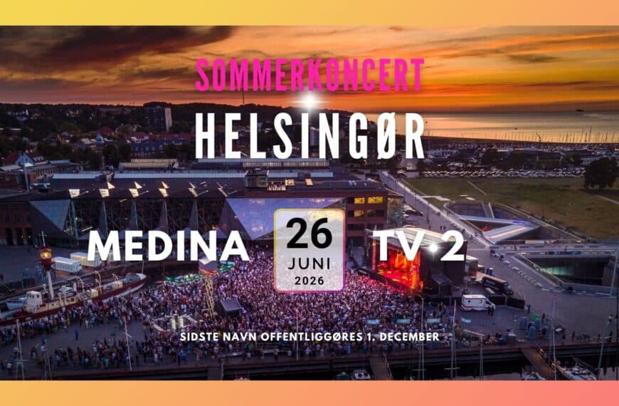 Stor sommerkoncert på havnefronten i Helsingør fredag 26. juni 2026
