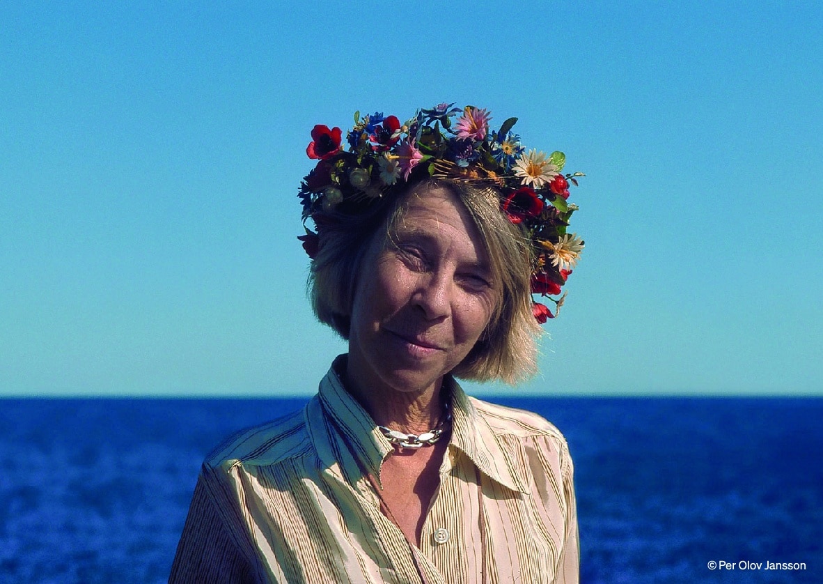 Tove Jansson on Klovharun. ┬&reg; Per Olov Jansson